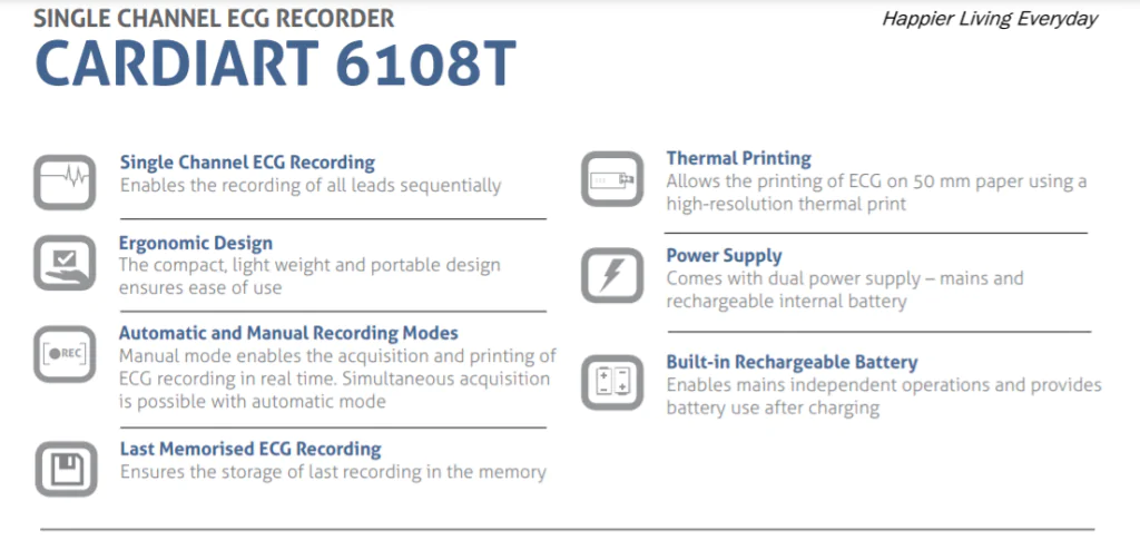 REespBuy-BPL-6108T-ECG-Machine-Features BPL 6108T Single Channel ECG Machine