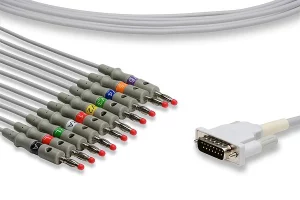 15 Pin Replacement Cable For 10 Lead ECG Machines