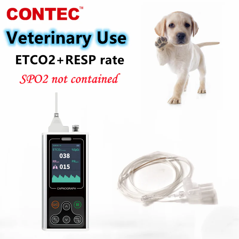 RespBuy-Contec-CS10S-ETCO2-Monitor-For-Vets Contec CA10S Capnograph - Side Stream ETCO2 Handheld Monitor