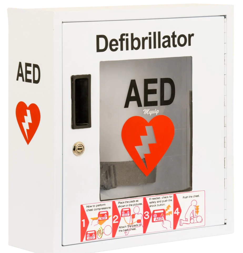AED Cabinet White AED Defibrillator Cabinet With Alarm