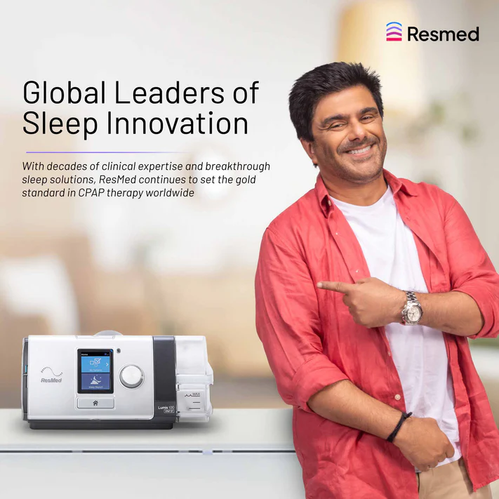 RespBuy-Resmed-Lumis-100-with-human ResMed Lumis 100 VPAP ST BIPAP Tripack - Best Seller Premium BIPAP
