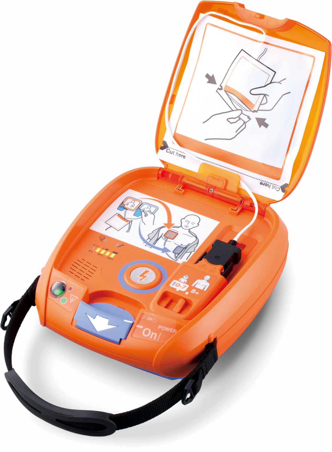 RespBuy-cardiolife-AED-3100_open Nihon Kohden Cardiolife AED-3100
